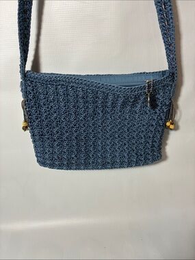 The Sak Blue Crochet Crossbody Shoulder Bag Y2K